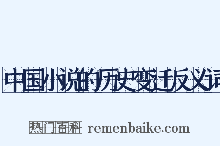 中国小说的历史变迁反义词是什么意思的图片